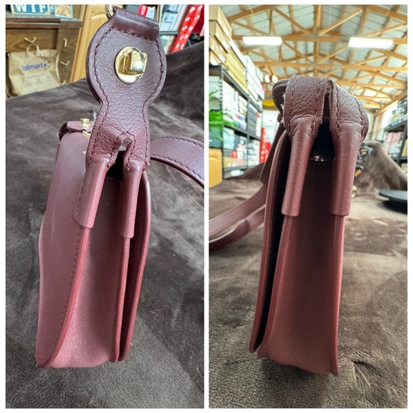 Cartier Rare Wine Leather crossbody with Cartier engraved Mirror EUC - Picture 5 of 12